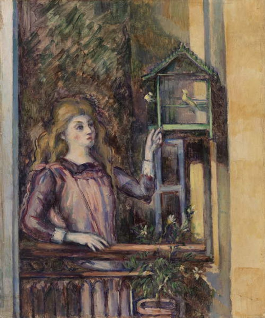 Detail of Girl with Birdcage, c.1888 by Paul Cezanne