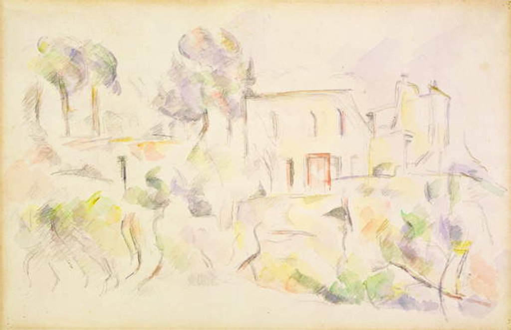 Detail of Group of Houses, 1890-94 by Paul Cezanne