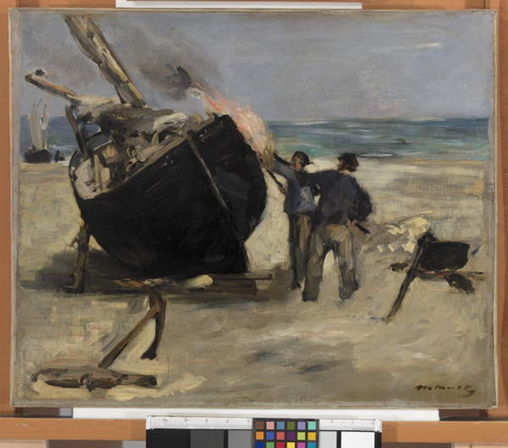 Detail of Tarring the Boat, 1873 by Edouard Manet