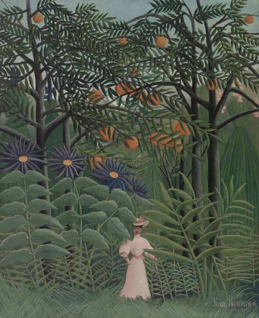 Detail of Woman Walking in an Exotic Forest, 1905 by Henri J.F. Rousseau