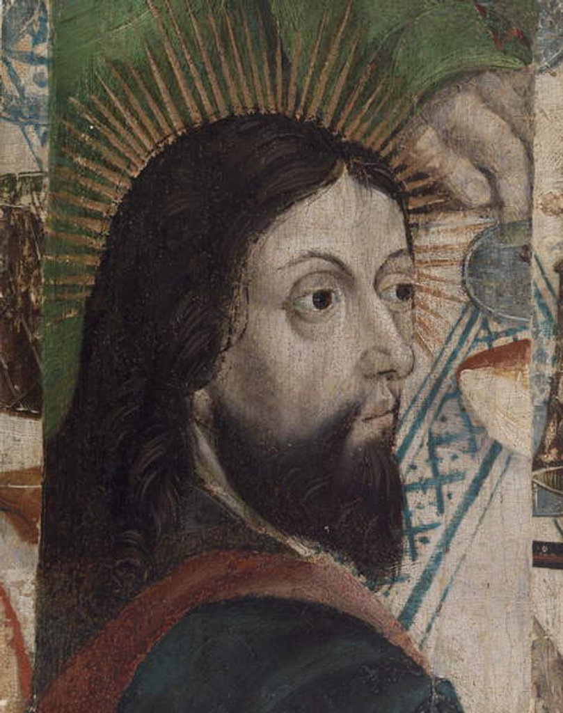 Detail of Saint's Head, 1450 by Austrian School