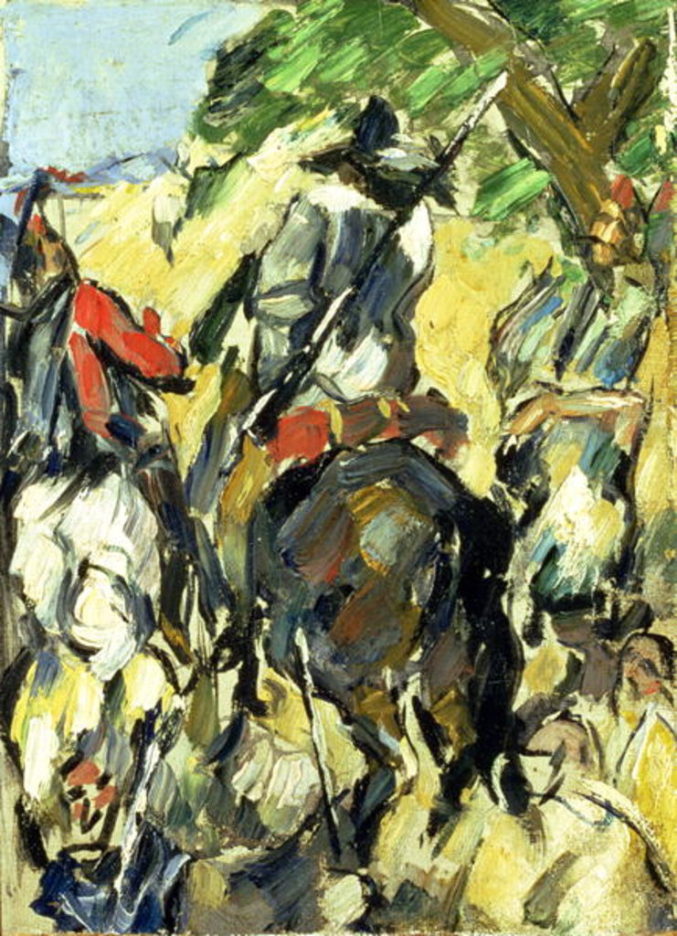 Detail of Don Quixote, View from the Back, c.1875 by Paul Cezanne