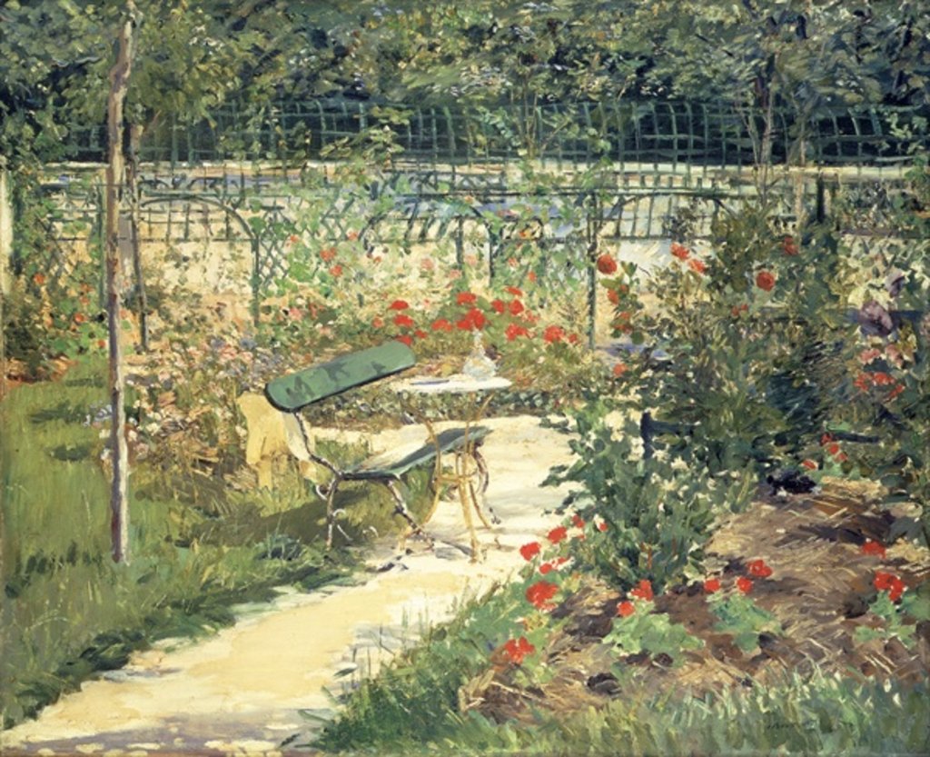 Detail of The Bench in the Garden of Versailles, 1881 by Edouard Manet