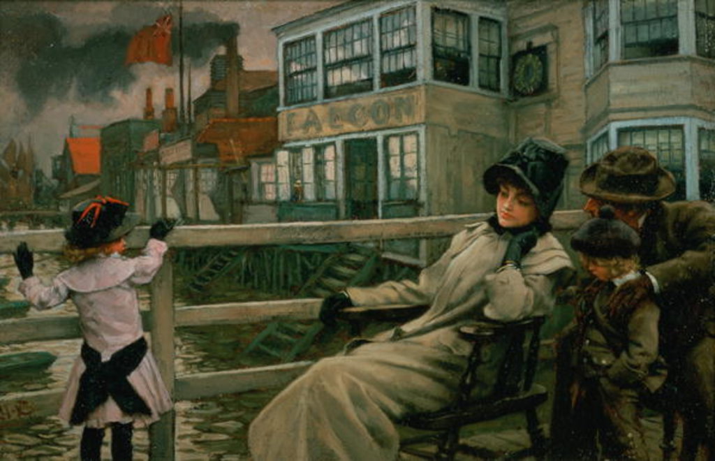 Detail of Waiting for the Ferry, c.1878 by James Jacques Joseph Tissot