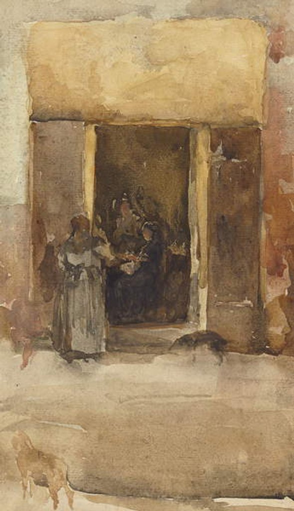 Detail of Figures in a Doorway, c.1897-99 by James Abbott McNeill Whistler