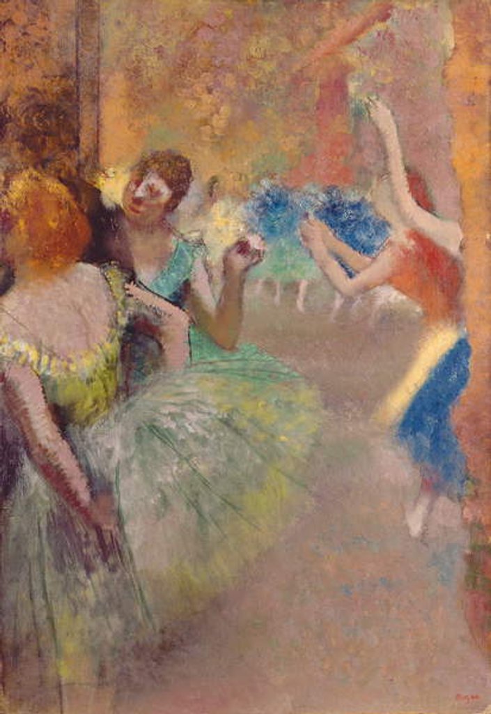 Detail of Ballet Scene; Scene de ballet, c.1885 by Edgar Degas