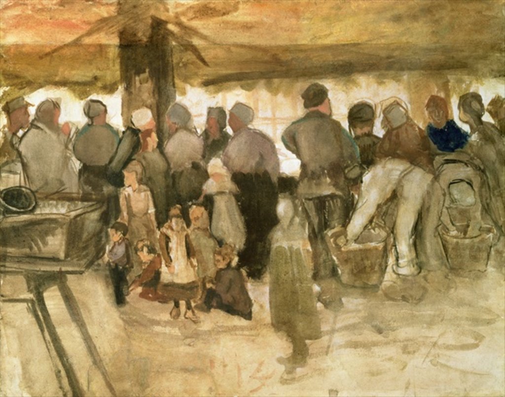 Detail of The Potato Market, 1882 by Vincent van Gogh