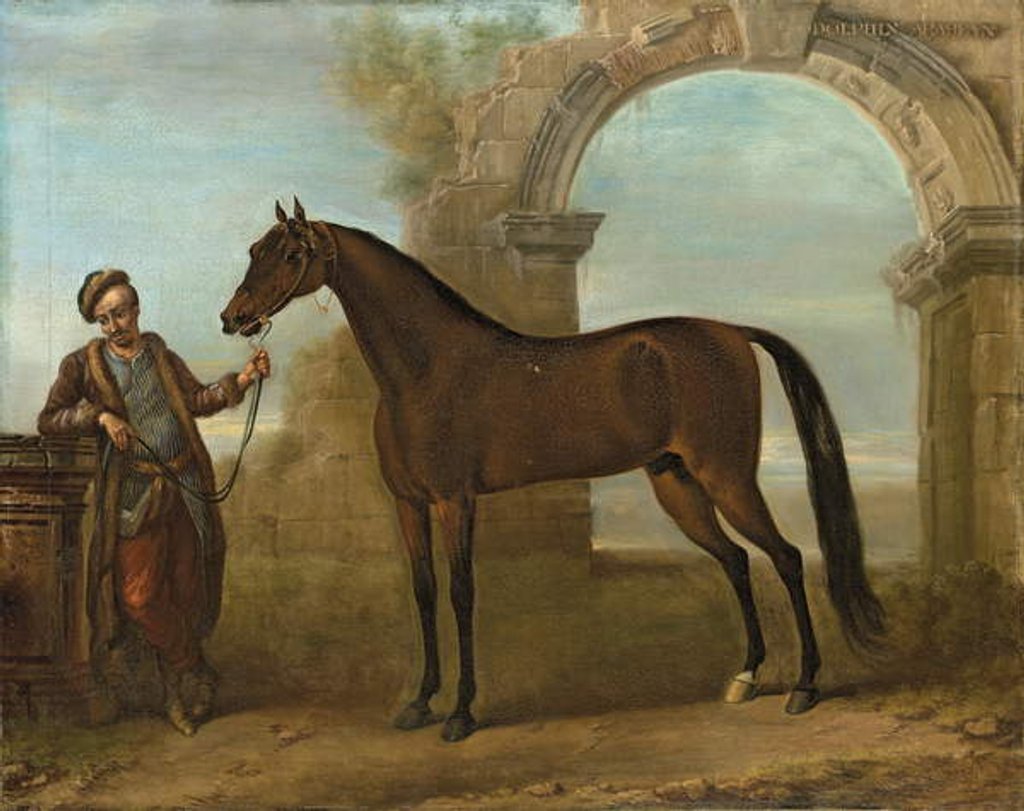 Detail of The Godolphin Arabien, Held by a Groom, in a Landscape with a Ruined Arch, 1731 by John Wootton