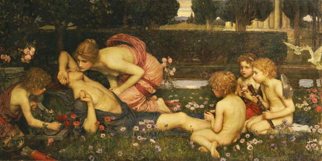 Detail of The Awakening of Adonis, 1899 by John William Waterhouse