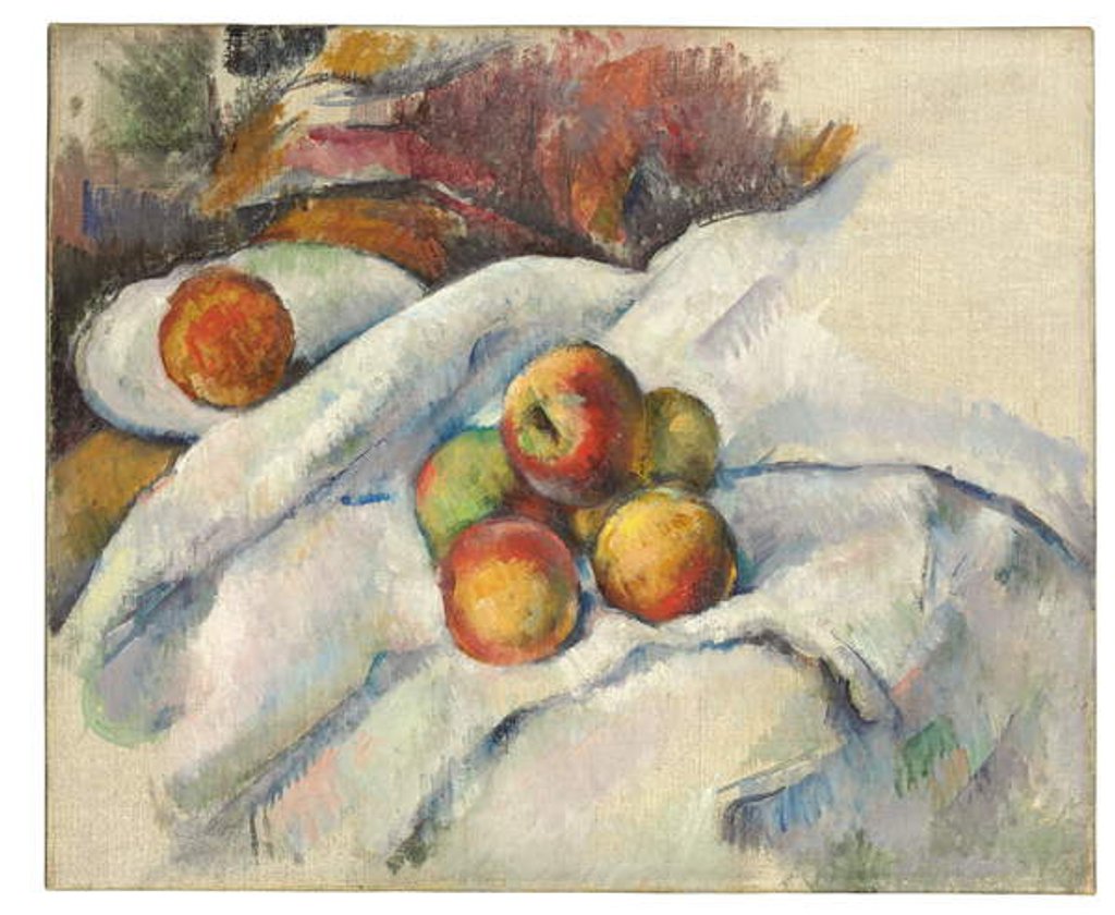 Detail of Apples on a cloth, c.1885 by Paul Cezanne