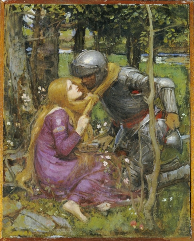 Detail of A study for 'La Belle Dame sans Merci', c.1893 by John William Waterhouse