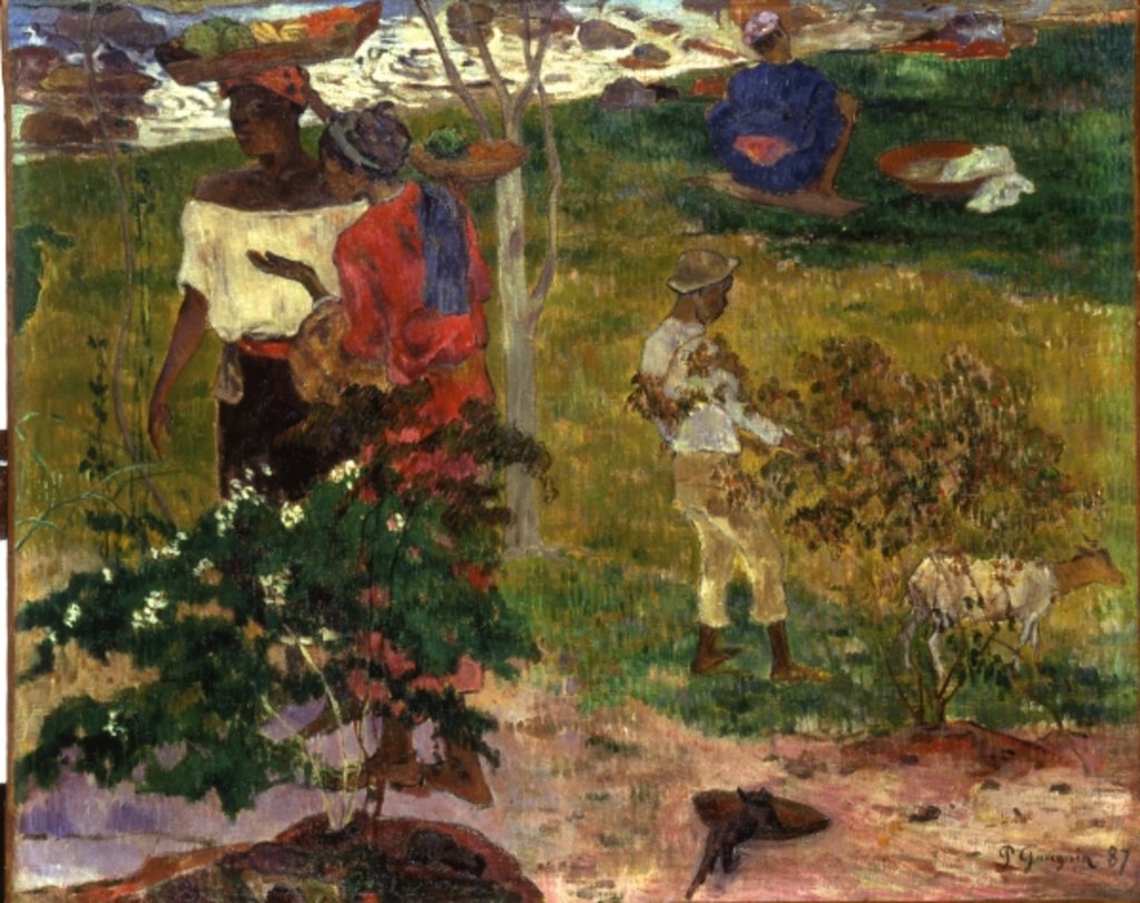 Detail of Topical Conversation, 1887 by Paul Gauguin