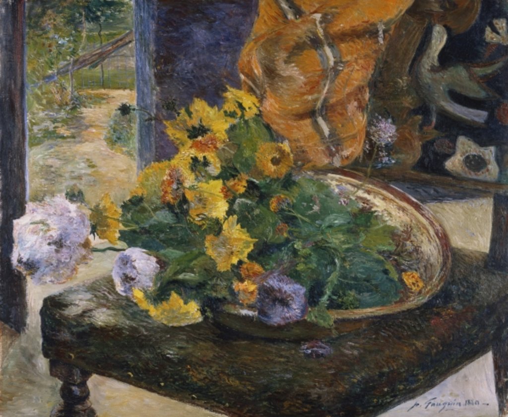 Detail of To Make a Bouquet, 1880 by Paul Gauguin