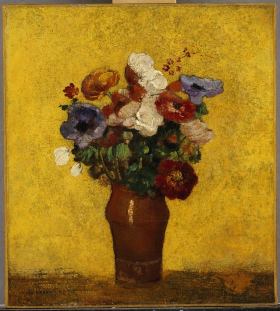 Detail of Flowers by Odilon Redon