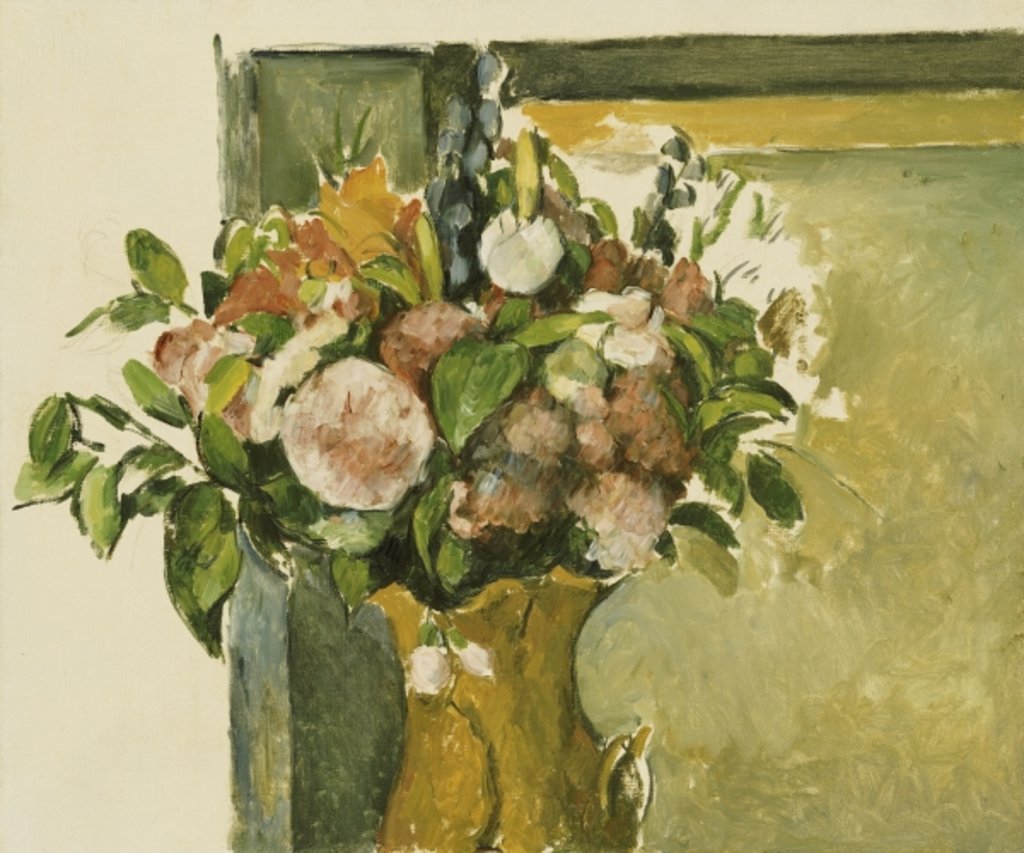 Detail of Flowers in a Vase by Paul Cezanne