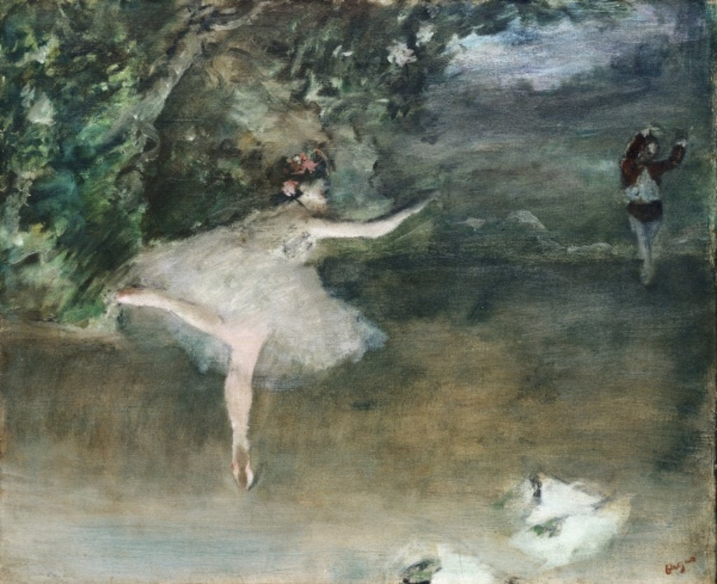 Detail of Les Pointes, c.1877-78 by Edgar Degas