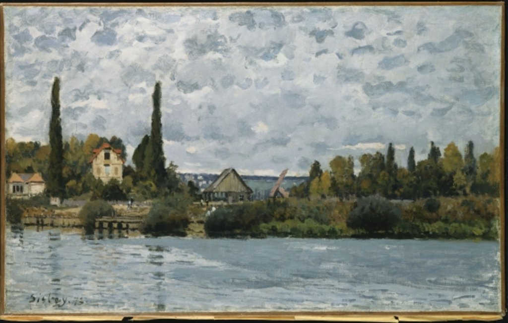 Detail of The Seine at Bougival, 1873 by Alfred Sisley