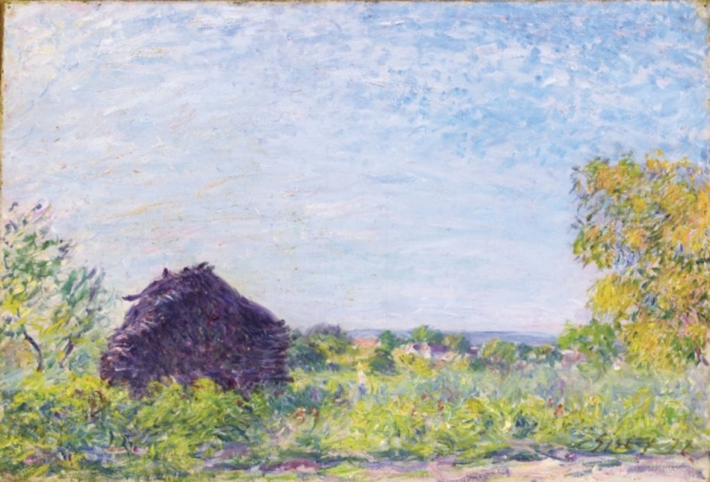 Detail of The Haystack, 1877 by Alfred Sisley