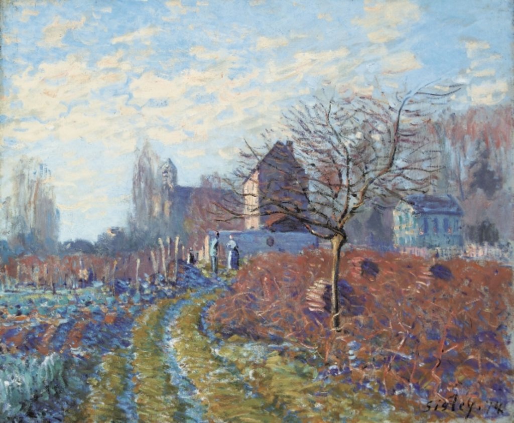 Detail of Gelee Blanche - Ete de la Saint-Martin, 1874 by Alfred Sisley