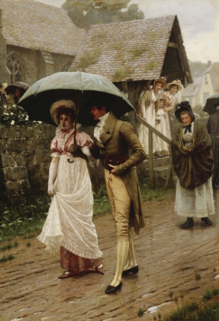 Detail of A Wet Sunday Morning, 1896 by Edmund Blair Leighton