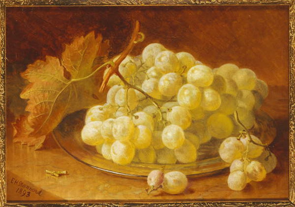 Detail of Grapes on a Silver Plate, 1893 by Eloise Harriet Stannard