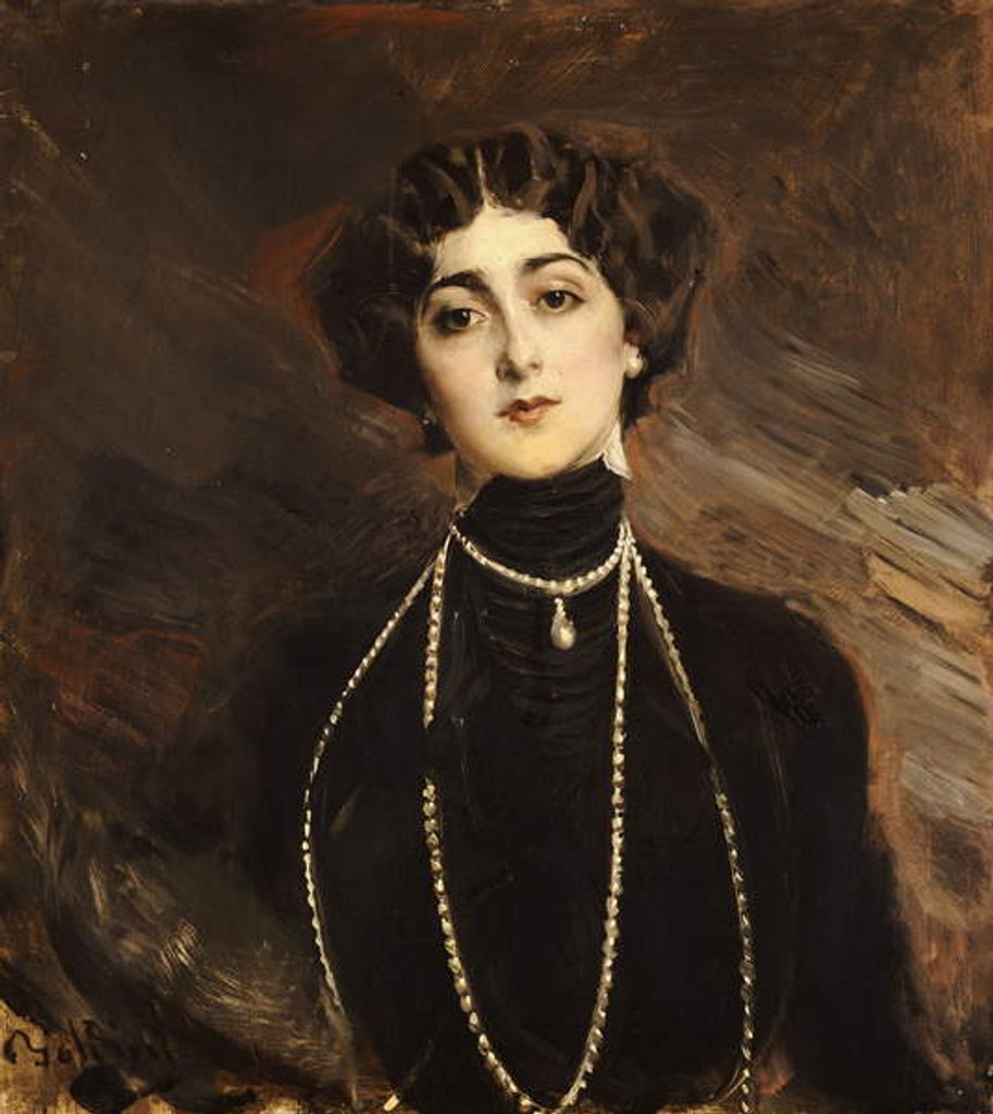 Detail of Portrait of Lina Cavalieri, c.1901 by Giovanni Boldini