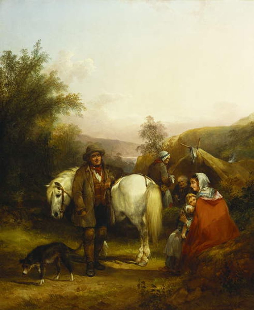 Detail of A Gypsy Encampment by a Clearing in a Wooded Landscape by William Snr. Shayer