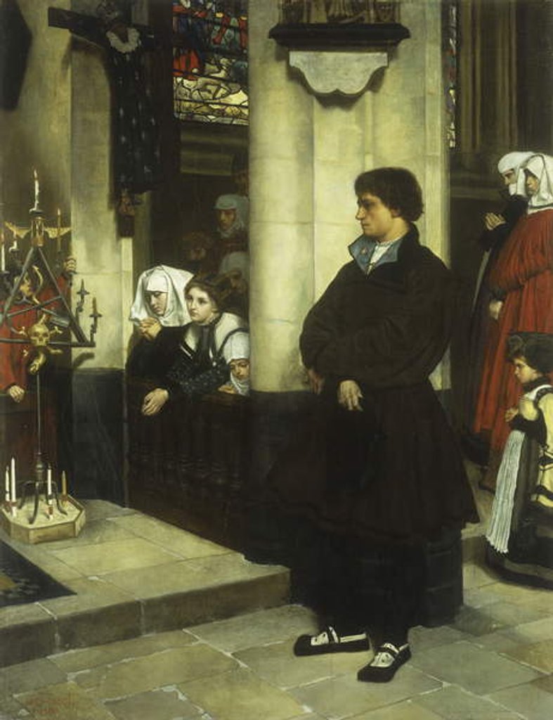 Detail of Pendant L'Office, or Martin Luther's Doubts, 1860 by James Jacques Joseph Tissot