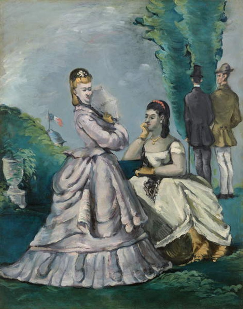 Detail of The conversation, 1870-71 by Paul Cezanne