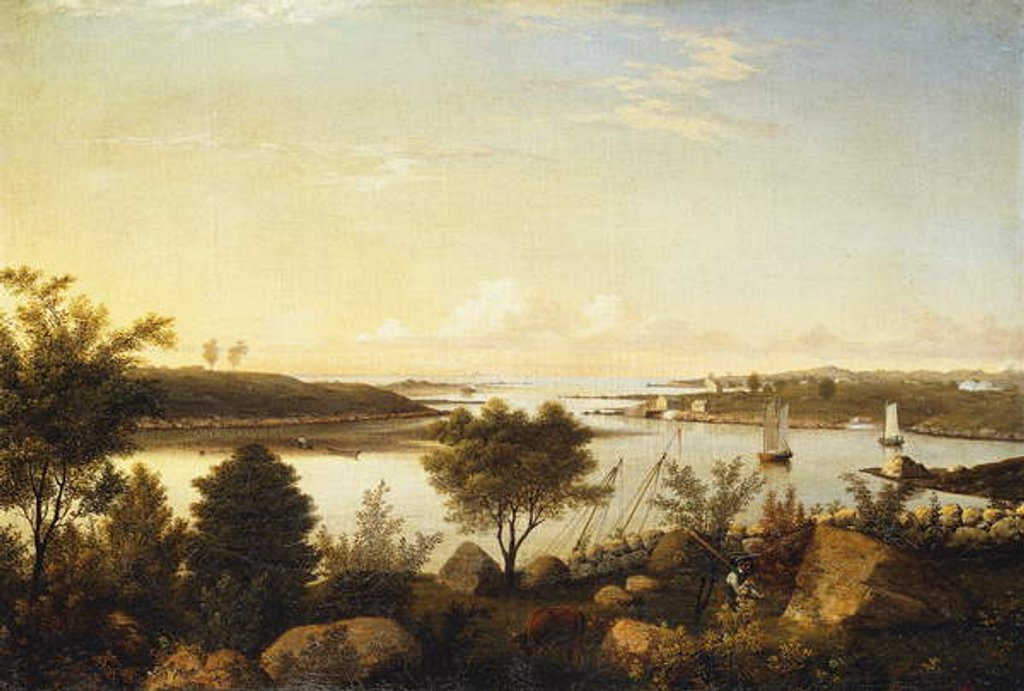 Detail of The Annisquam River Looking Toward Ipswich Bay, 1848 by Fitz Henry Lane