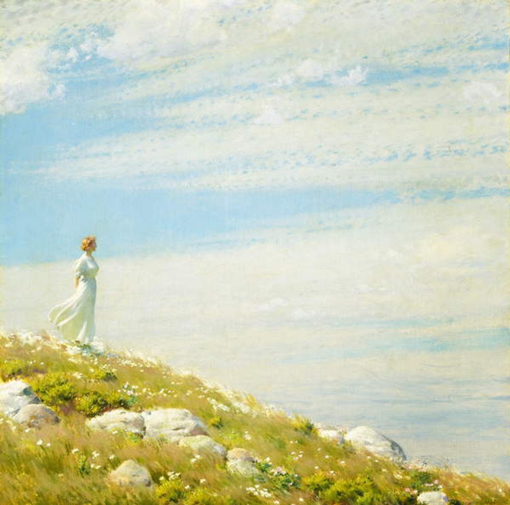 Detail of A Breezy Day, 1908 by Charles Courtney Curran