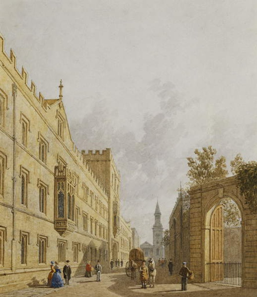 Detail of Exeter College, Oxford, 1848 by George Pyne