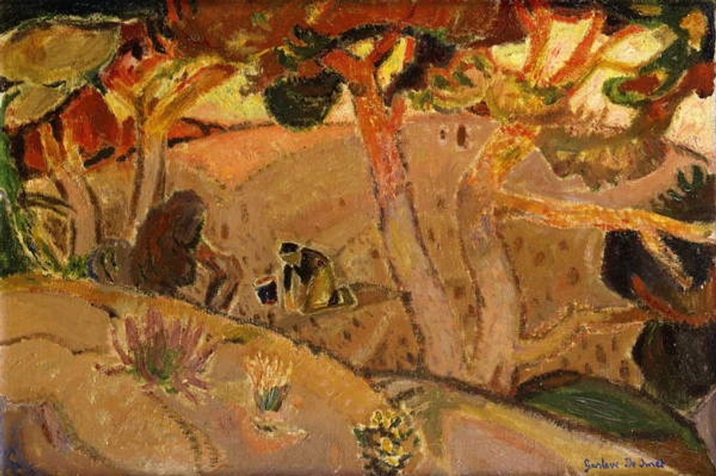 Detail of Sunny Landscape; Paysage Ensoleille - Zonnig Landschap, 1916 by Gustave de Smet