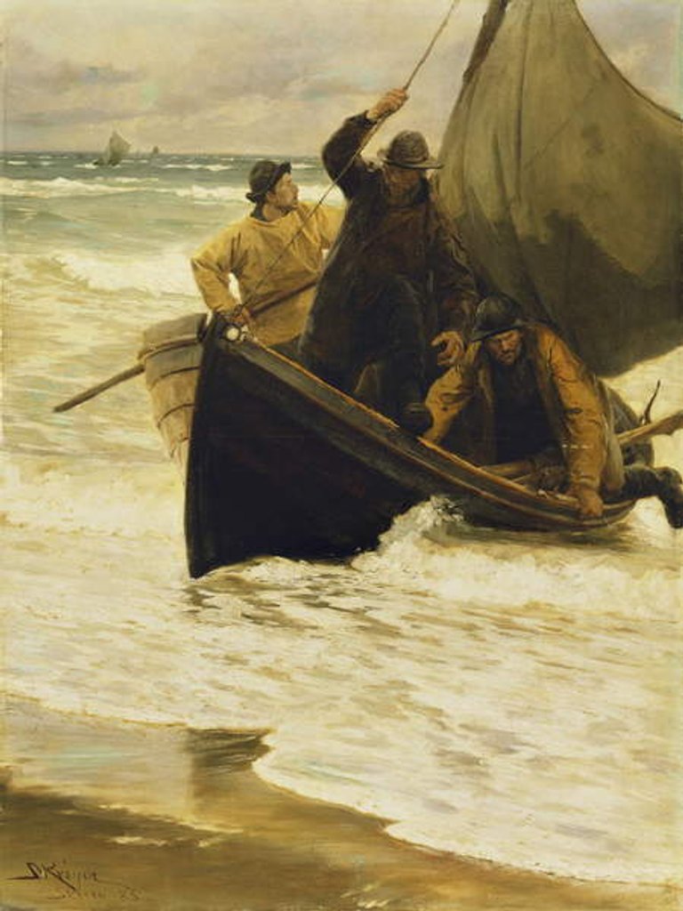 Detail of Fisherman Returning Home, Skagen, 1885 by Peder Severin Kroyer