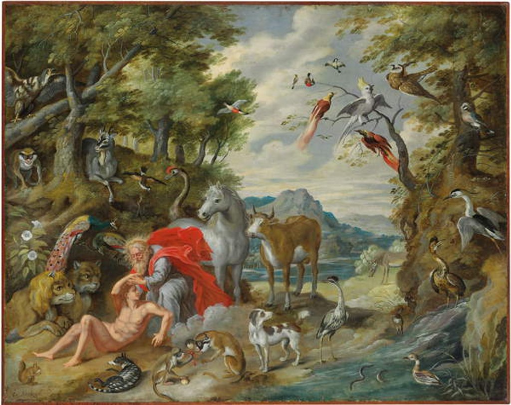 Detail of The Creation of Adam by Jan the Younger Brueghel