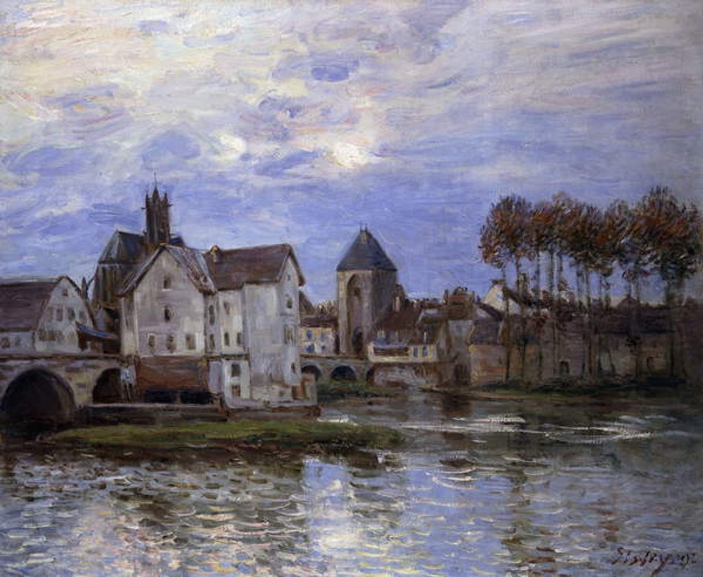 Detail of Pont de Moret at Sunset; Le Pont de Moret au Soleil Couchant, 1892 by Alfred Sisley