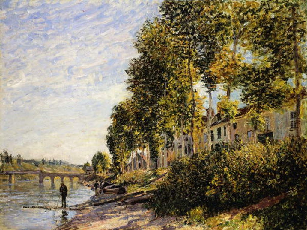 Detail of Sunny Morning at Saint Mammes by Alfred Sisley