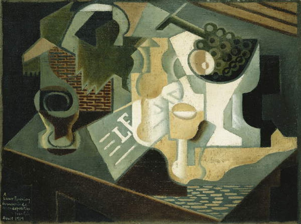 Detail of The Table in Front of the Building by Juan Gris