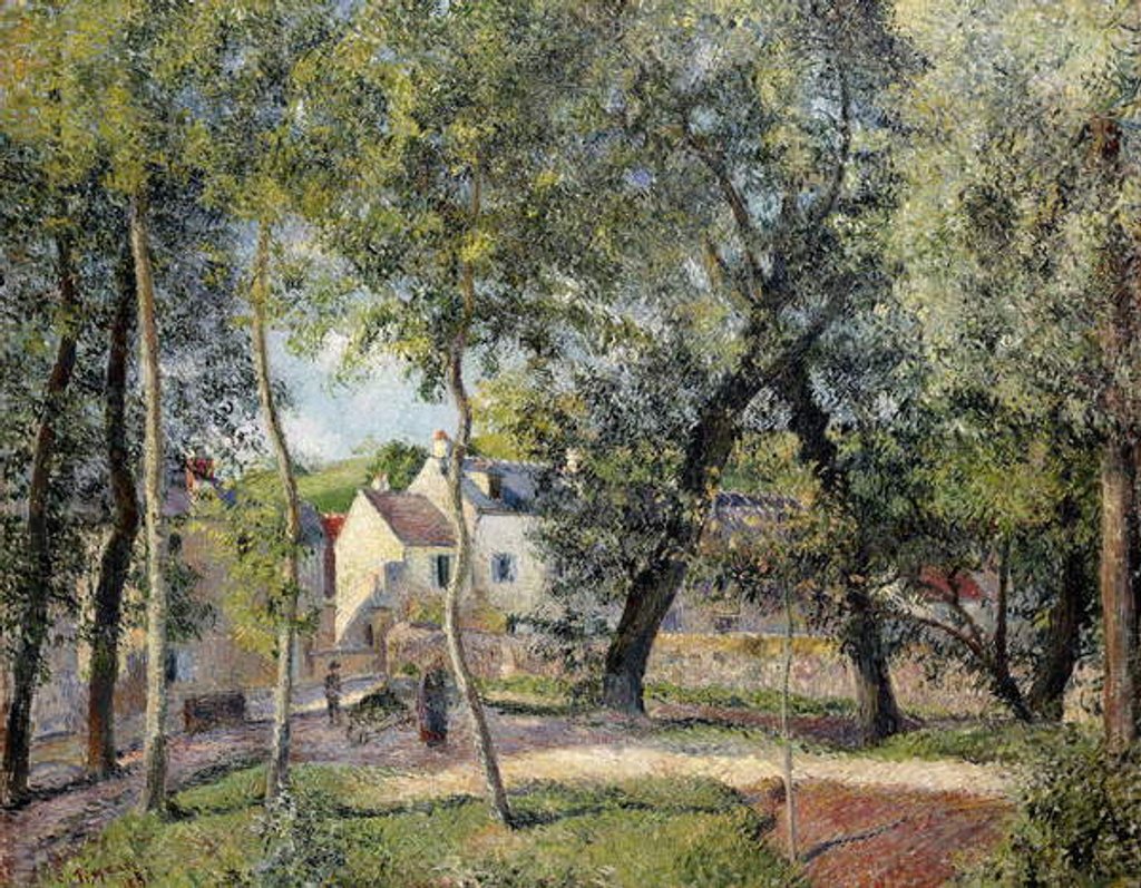 Detail of Landscape at Osny near the Drinking Trough, 1883 by Camille Pissarro