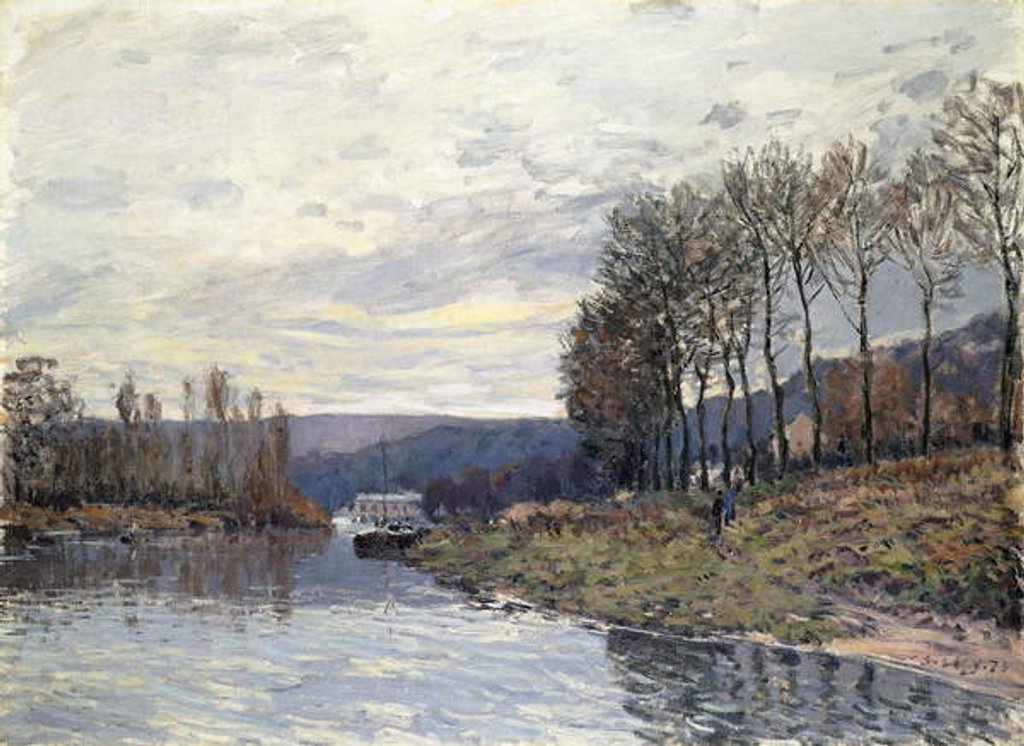 Detail of The Seine at Bougival, 1873 by Alfred Sisley