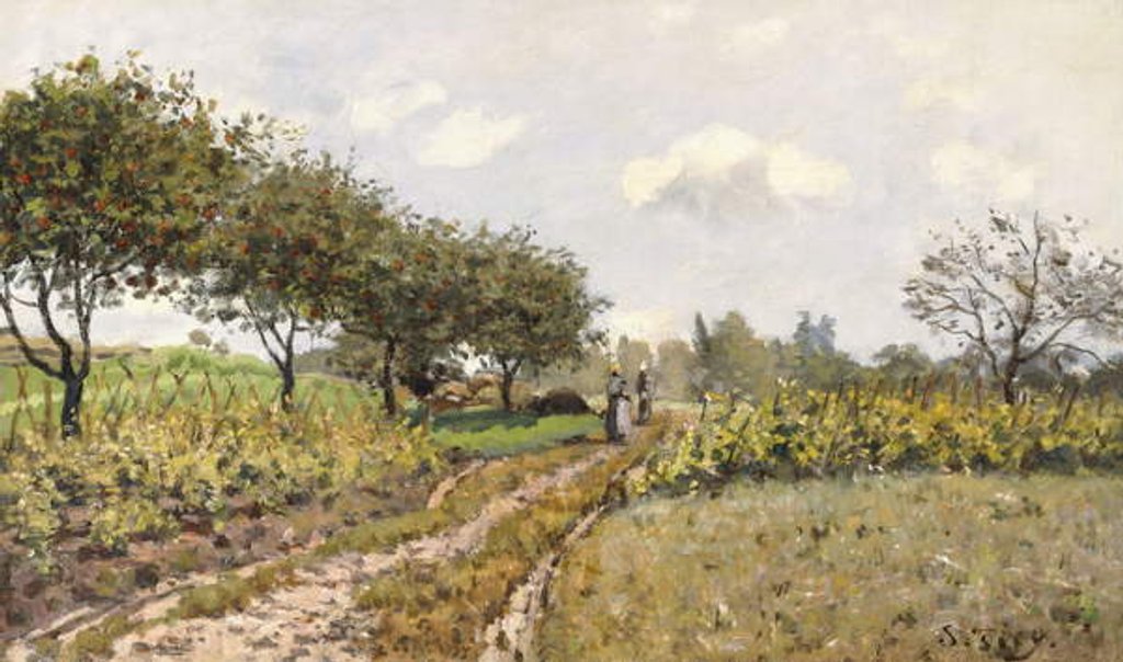 Detail of The Road in the Countryside, 1876 by Alfred Sisley