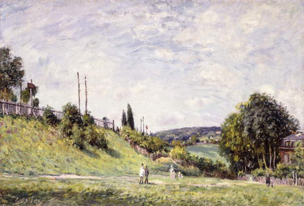 Detail of The Slope by the Railway in Sevres, 1879 by Alfred Sisley