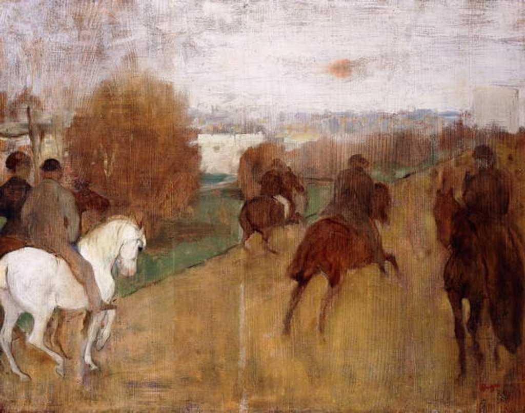 Detail of Horse Riders on a Road, 1864-68 by Edgar Degas