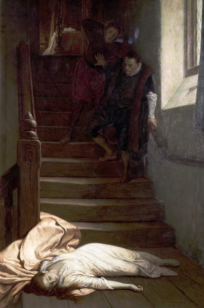 Detail of The Death of Amy Robsart, 1878 by William Frederick Yeames