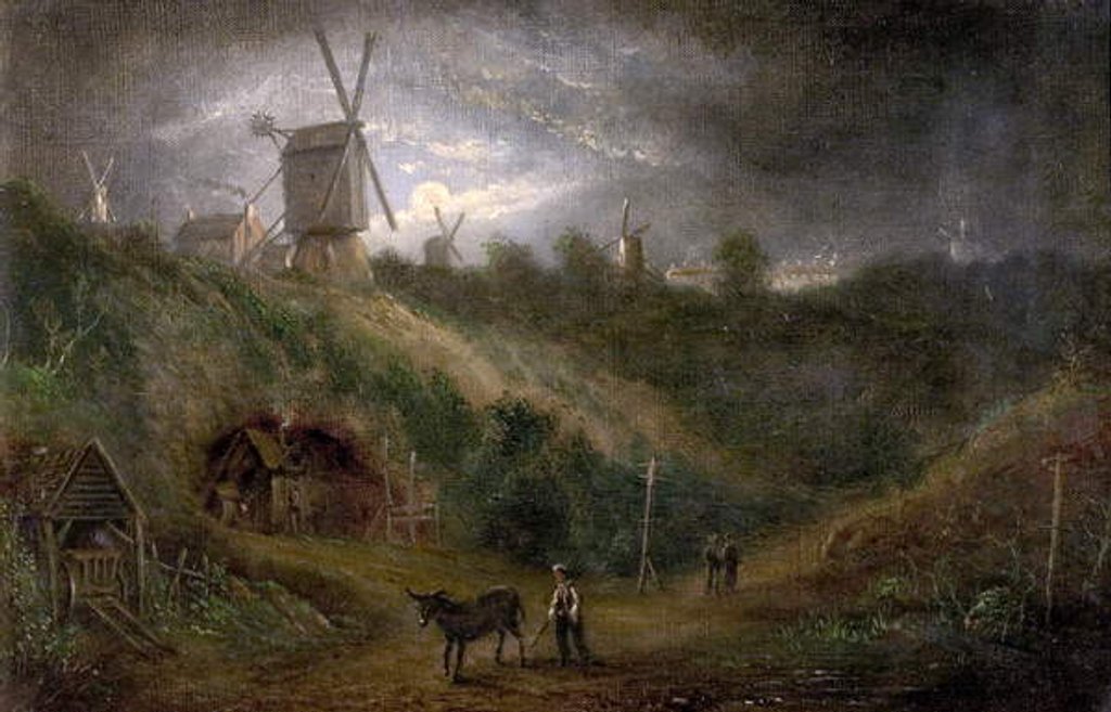 Detail of The Old Ropewalk, Foot of the Gallows Hill, Nottingham Forest, 1848 by Thomas Sturge Moore