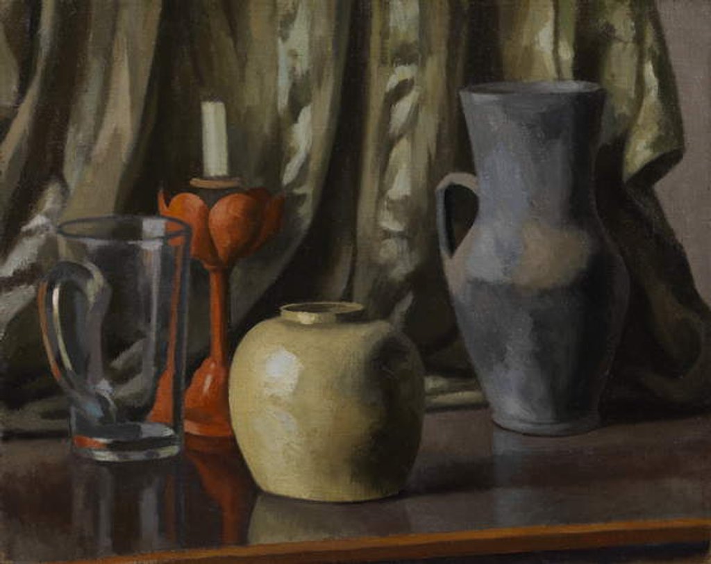 Detail of Still Life with Candle and Earthenware Pots, 1921 by Roger Eliot Fry