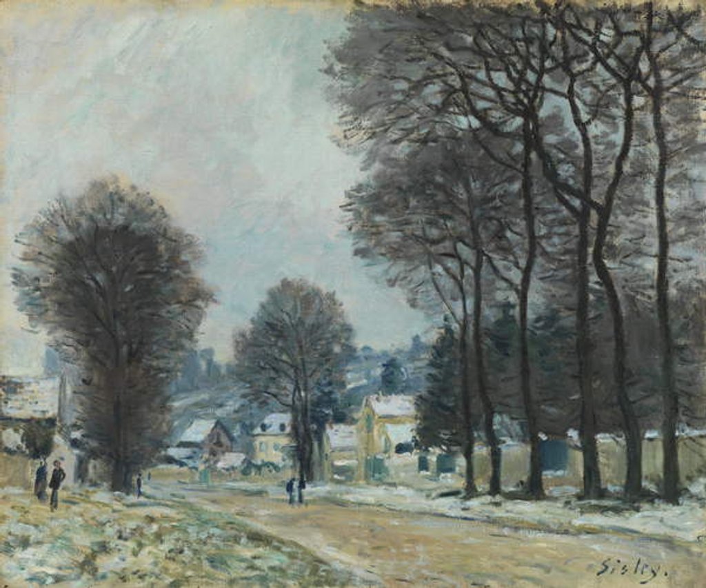 Detail of Snow at Louveciennes, c.1874 by Alfred Sisley