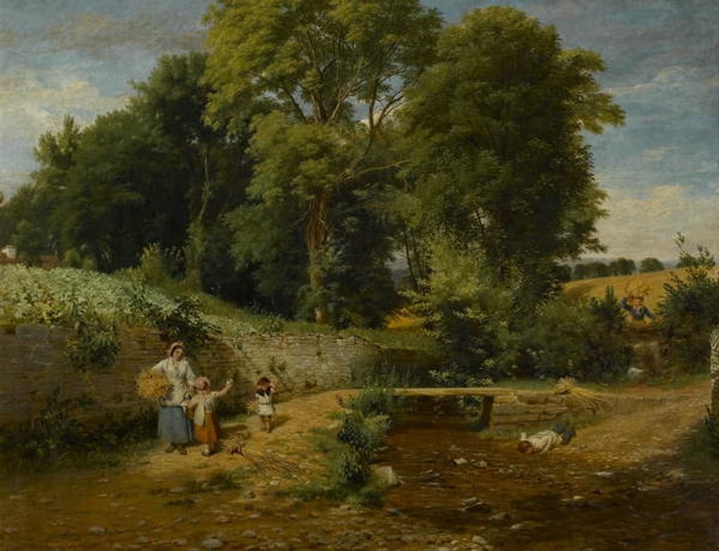 Detail of The Ford, 1860 by William Frederick Witherington