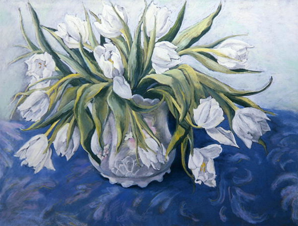 Detail of White Tulips by Cristiana Angelini