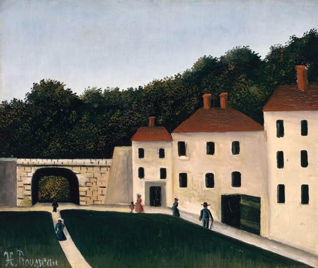 Detail of Promeneurs dans un parc, 1908 by Henri J.F. Rousseau